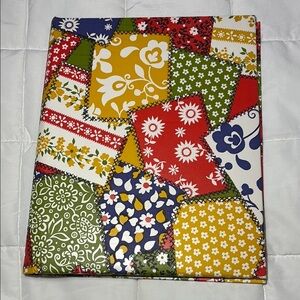 Vintage Colorful Patchwork Photo Album Notebook 1970s